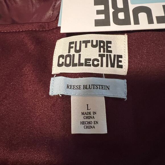 Future Collective with Reese Blutstein Women's Faux Leather Top - Large - NWT - Picture 2 of 10
